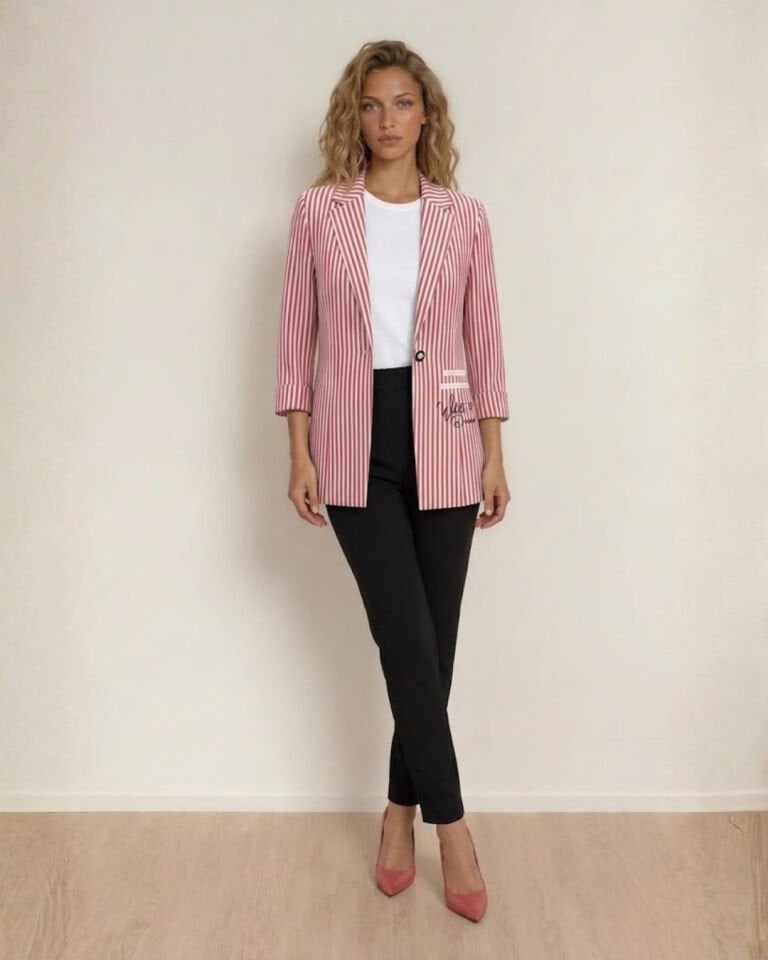 Rosa Yazlık Blazer Ceket & Pantolon Takım - PEMBE