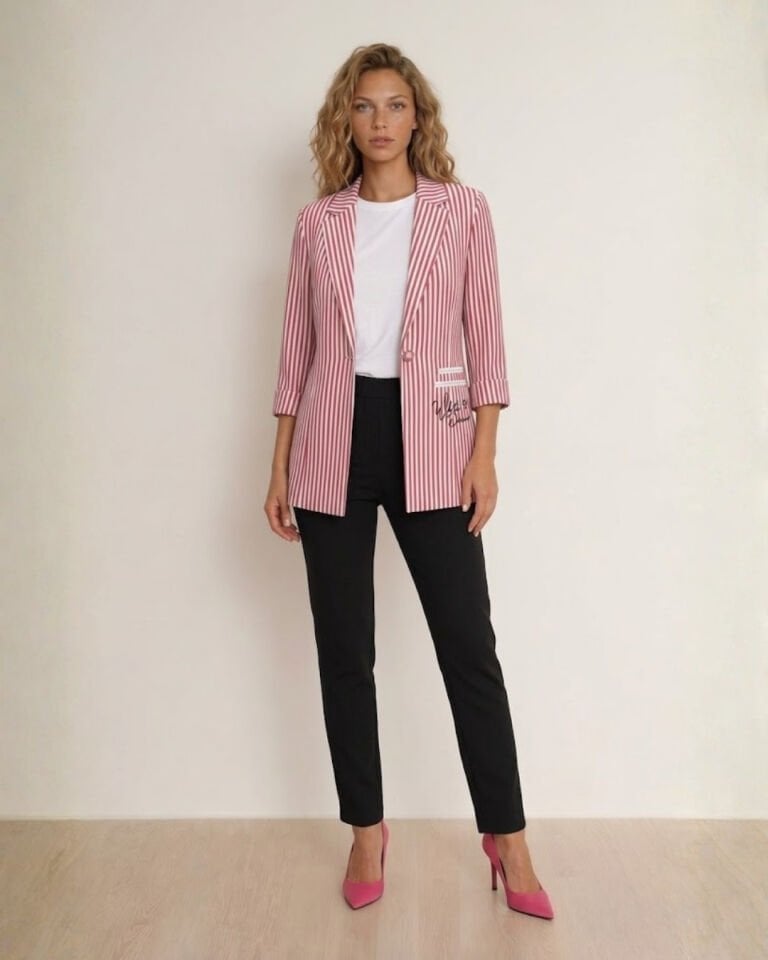 Rosa Yazlık Blazer Ceket & Pantolon Takım - PEMBE