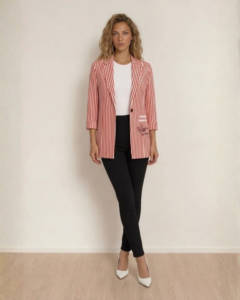 Rosa Yazlık Blazer Ceket & Pantolon Takım - TURUNCU