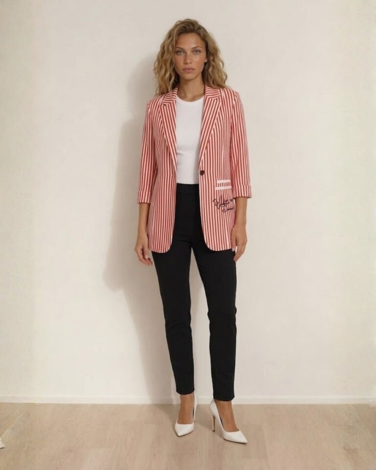 Rosa Yazlık Blazer Ceket & Pantolon Takım - TURUNCU
