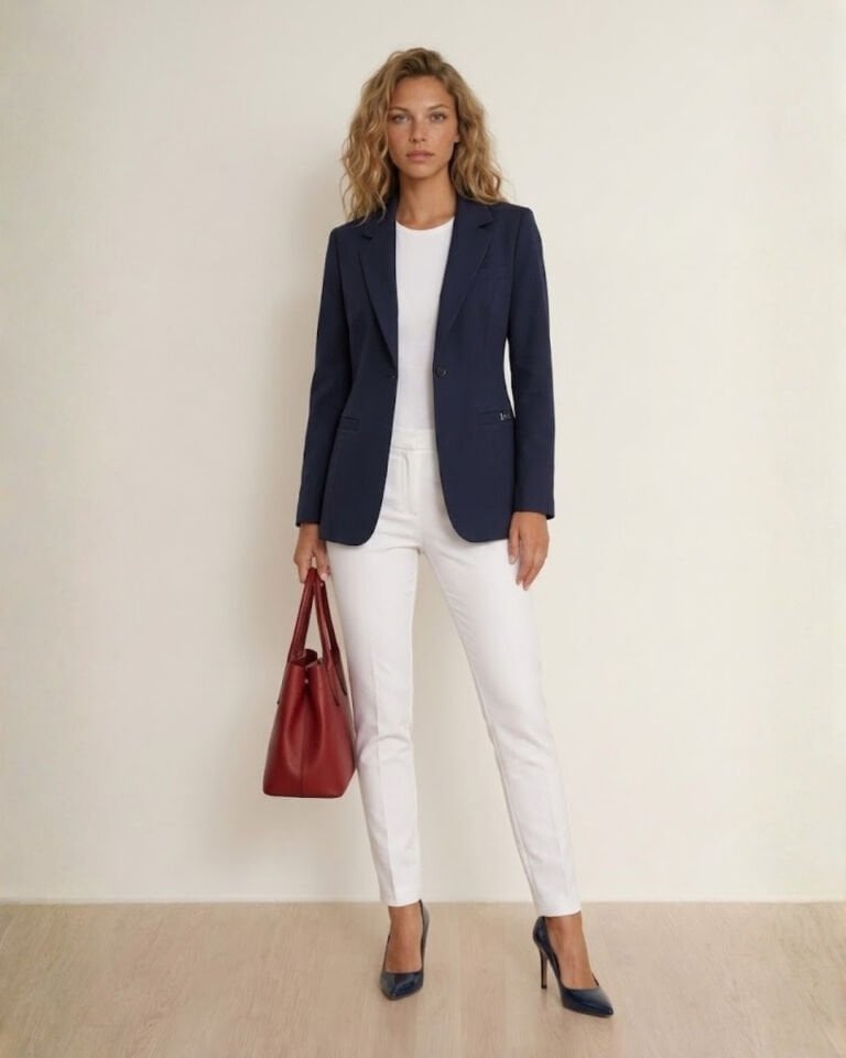 Emma Uzun Kollu Blazer Ceket - LACİVERT