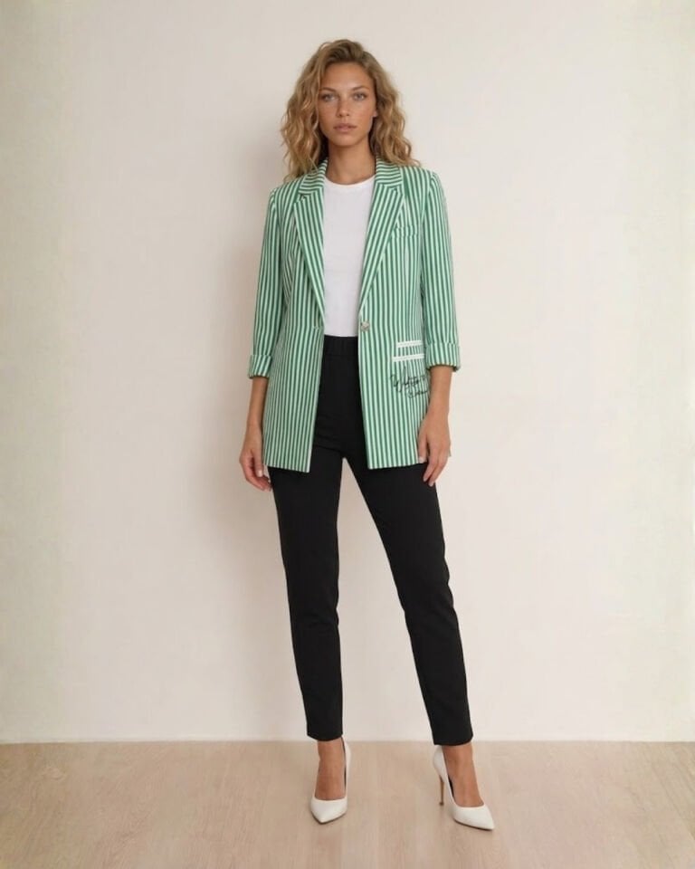 Rosa Yazlık Blazer Ceket & Pantolon Takım - YEŞİL