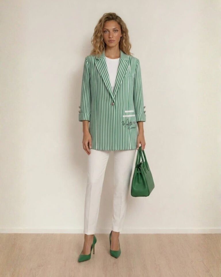 Rosa Yazlık Blazer Ceket - YEŞİL