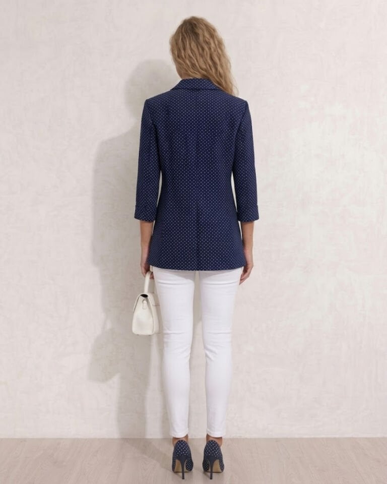 Andrea Yazlık Blazer Ceket - LACİVERT