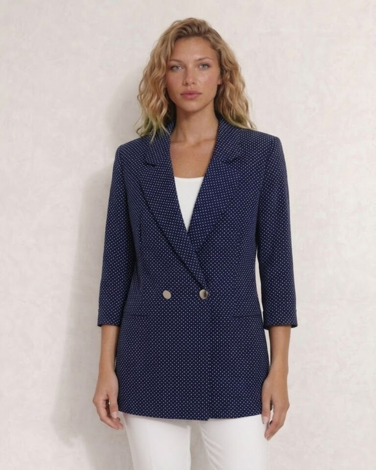 Andrea Yazlık Blazer Ceket - LACİVERT