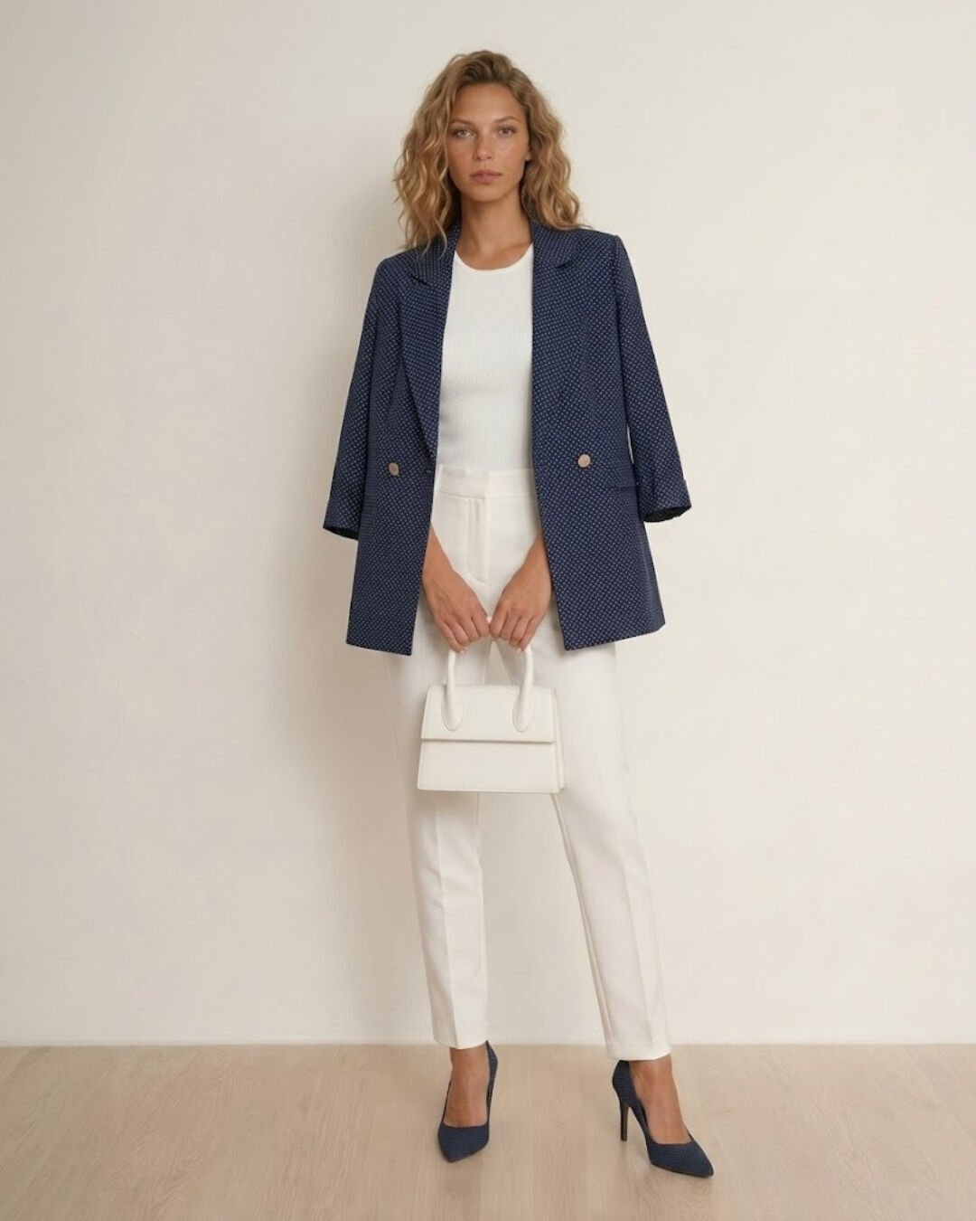 Andrea Yazlık Blazer Ceket - LACİVERT
