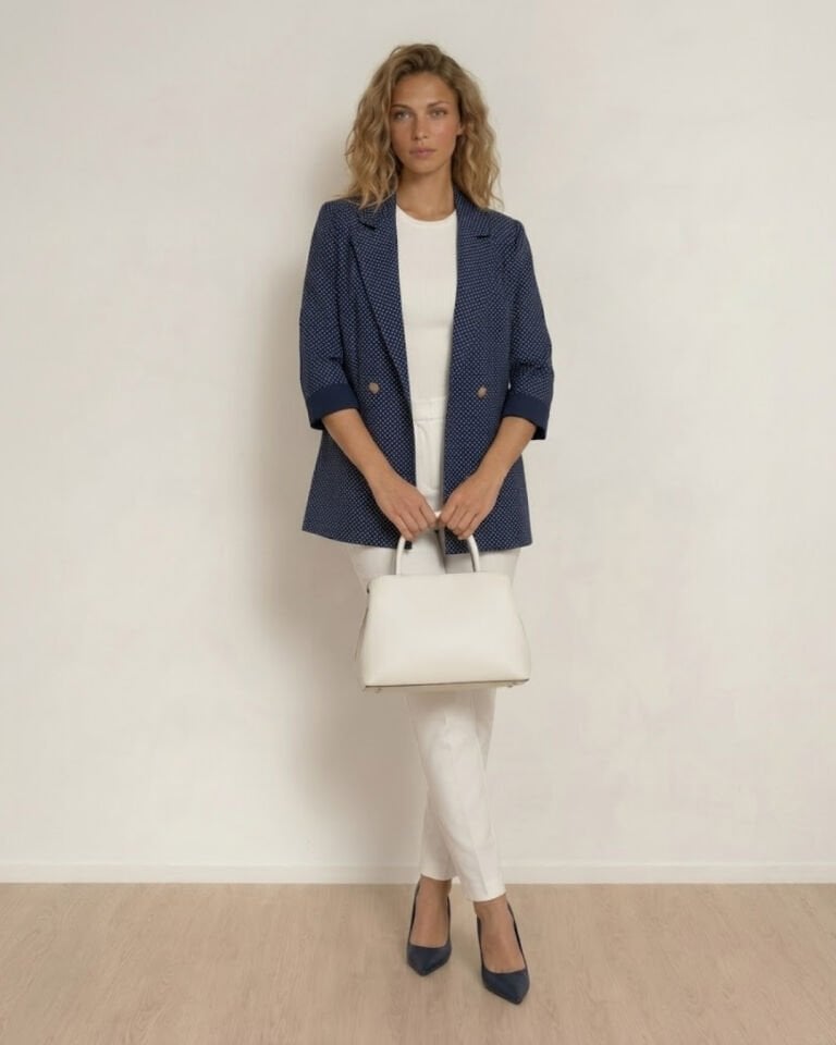 Andrea Yazlık Blazer Ceket - LACİVERT