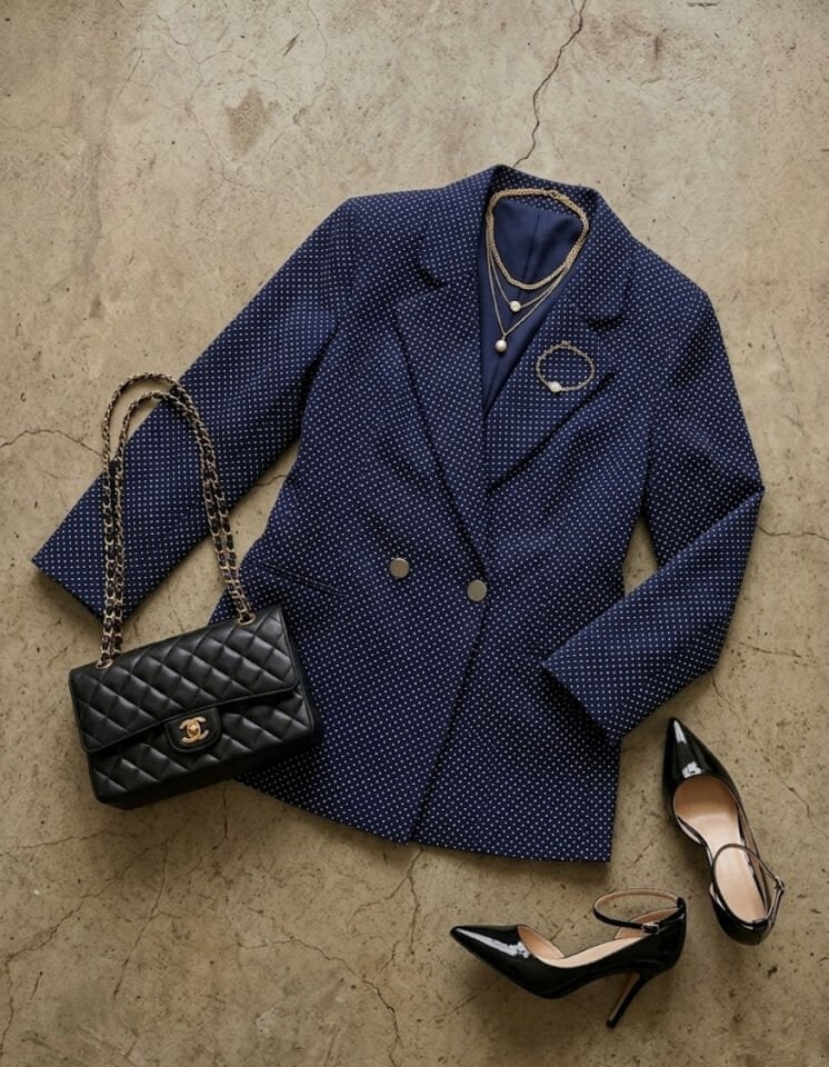 Andrea Yazlık Blazer Ceket - LACİVERT