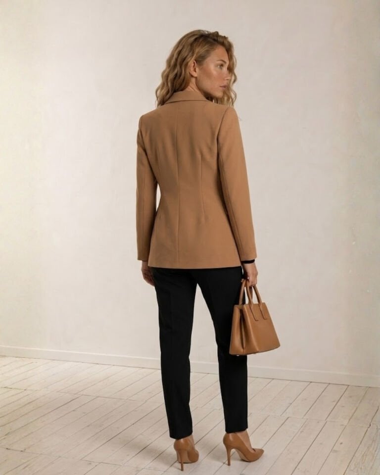 Lucia Uzun Kollu Blazer Ceket - KAHVE