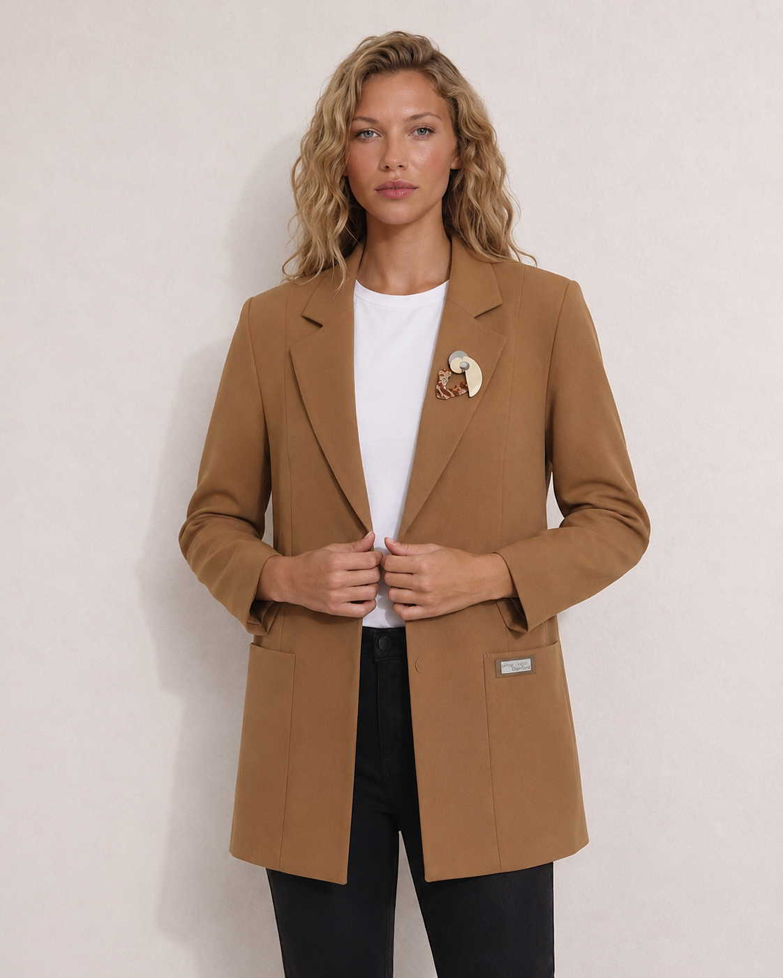 Carina Blazer Ceket - CAMEL