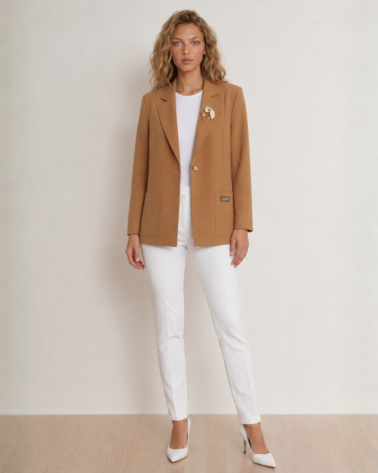 Carina Blazer Ceket - CAMEL