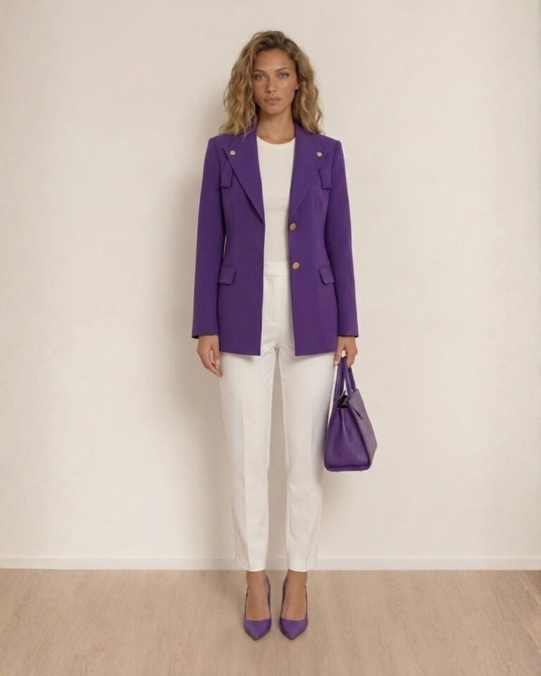 Lucia Uzun Kollu Blazer Ceket - MOR