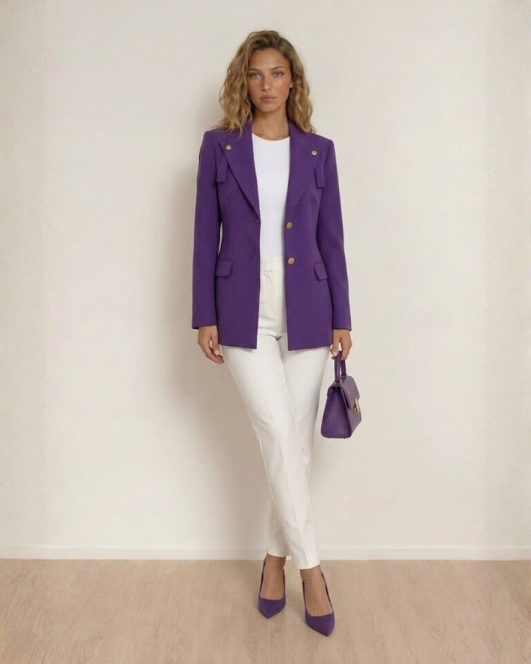 Lucia Uzun Kollu Blazer Ceket - MOR