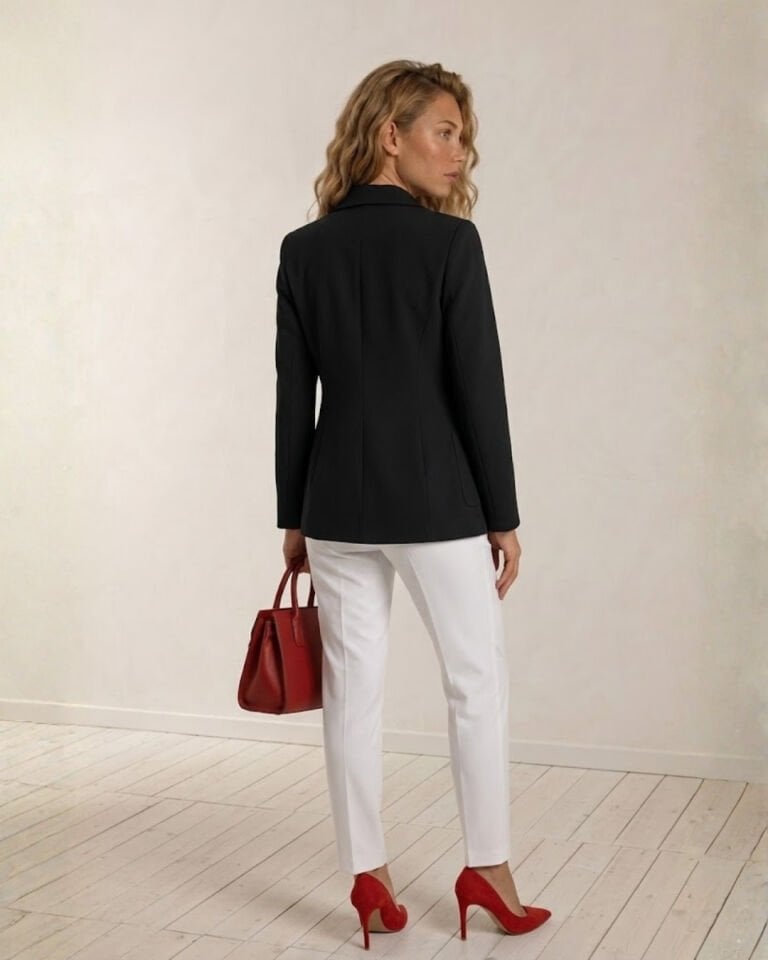 Lucia Uzun Kollu Blazer Ceket - SİYAH