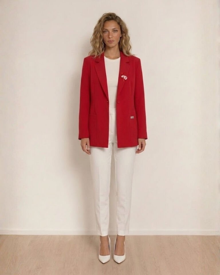 Carina Kışlık Blazer Ceket - KIRMIZI