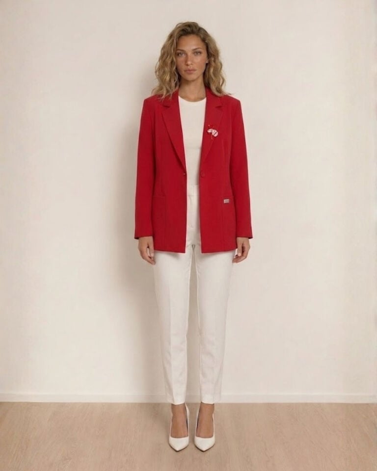 Carina Blazer Ceket - KIRMIZI