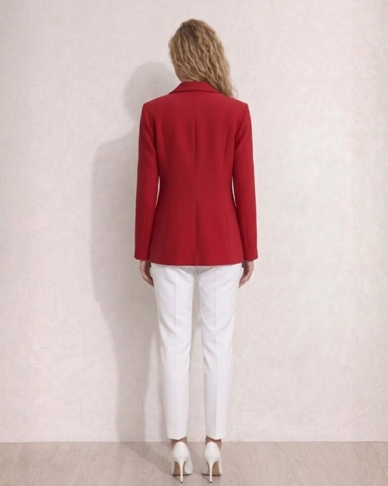 Carina Kışlık Blazer Ceket - KIRMIZI