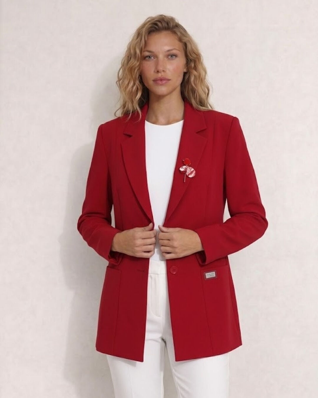 Carina Blazer Ceket - KIRMIZI