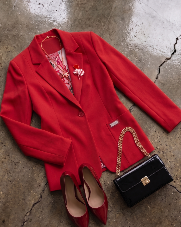 Carina Blazer Ceket - KIRMIZI