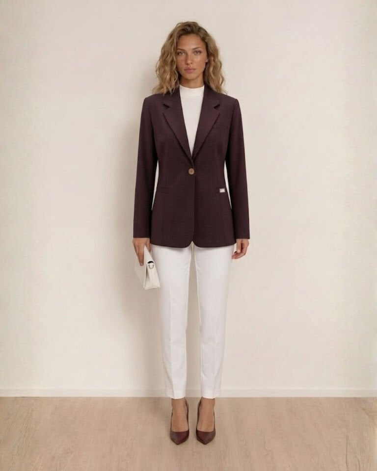 Bloom Uzun Kollu Blazer Ceket - MÜRDÜM