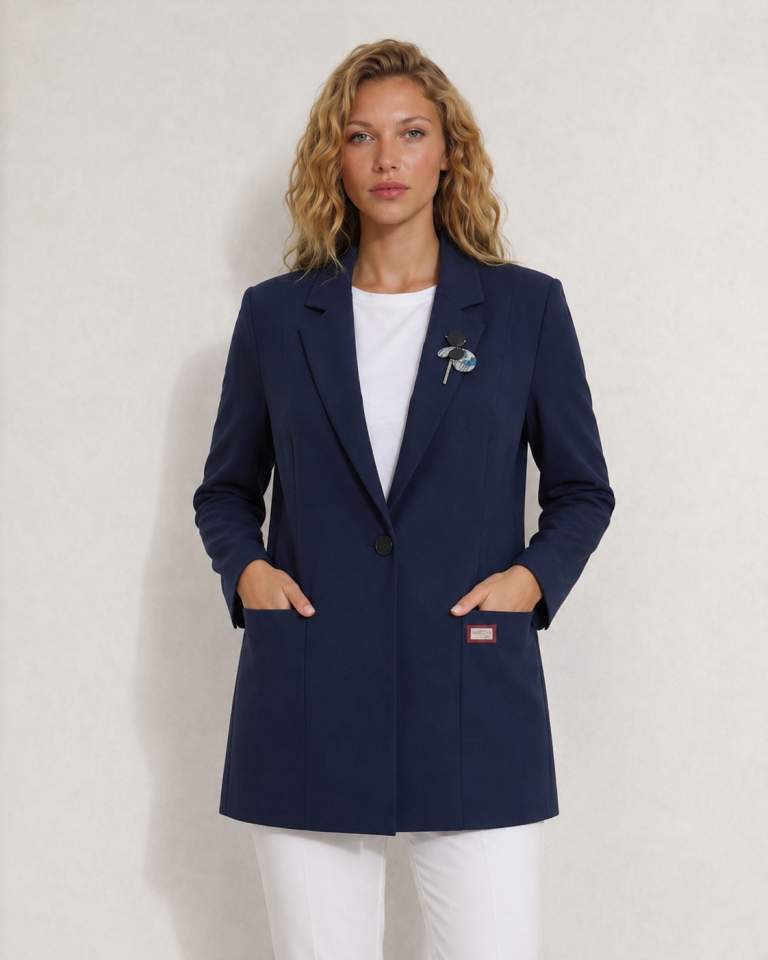 Carina Blazer Ceket - LACİVERT
