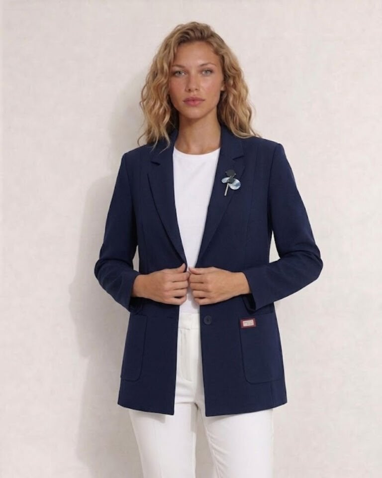 Carina Kışlık Blazer Ceket - LACİVERT
