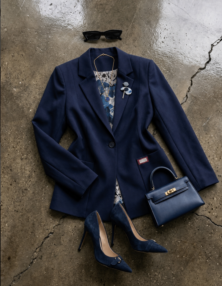 Carina Blazer Ceket - LACİVERT