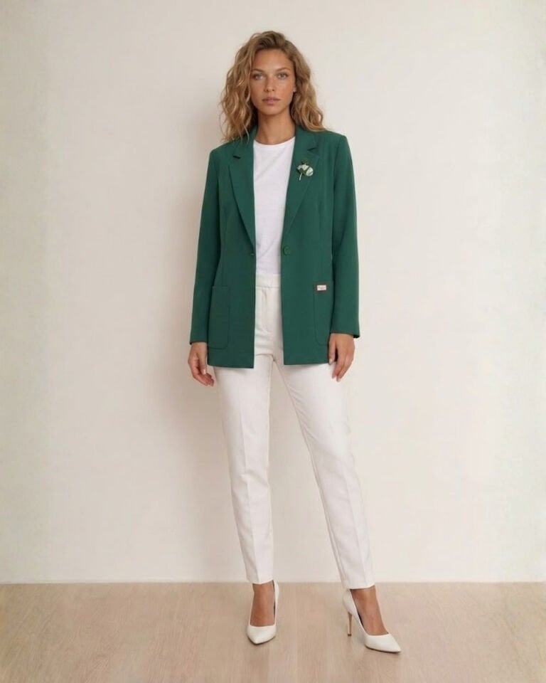 Carina Kışlık Blazer Ceket - YEŞİL