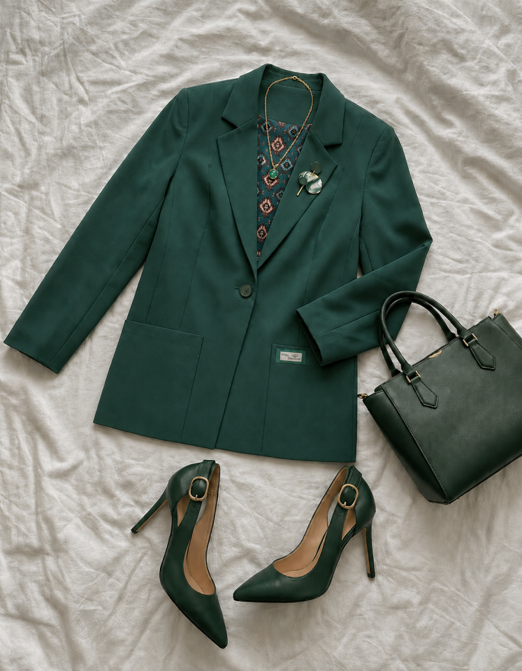 Carina Blazer Ceket - YEŞİL