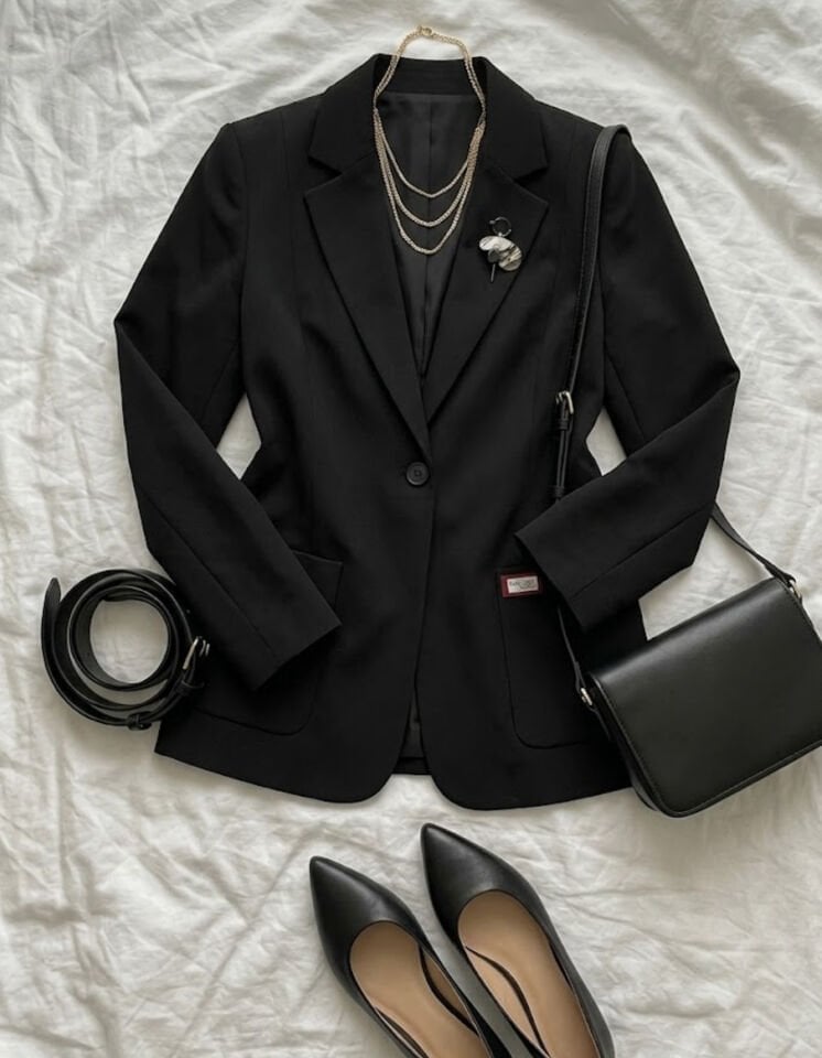 Carina Kışlık Blazer Ceket - SİYAH