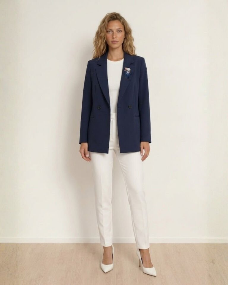 Elisa Kışlık Blazer Ceket - LACİVERT