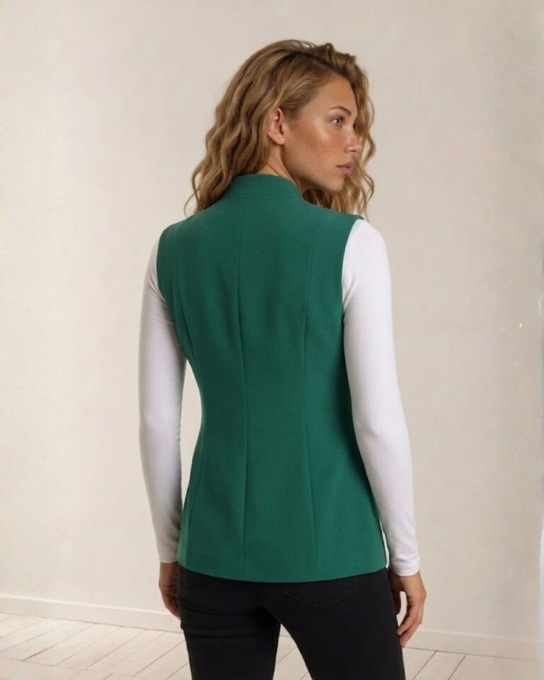 Helen Canvas Yelek - YEŞİL