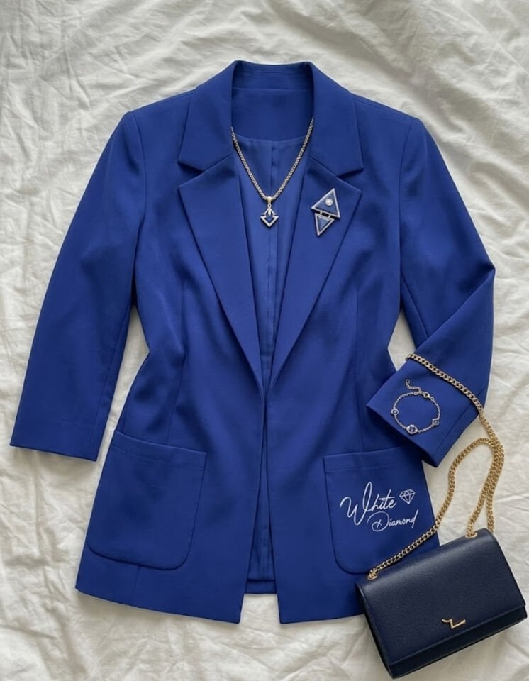 Terra Blazer Ceket - SAKS MAVİ