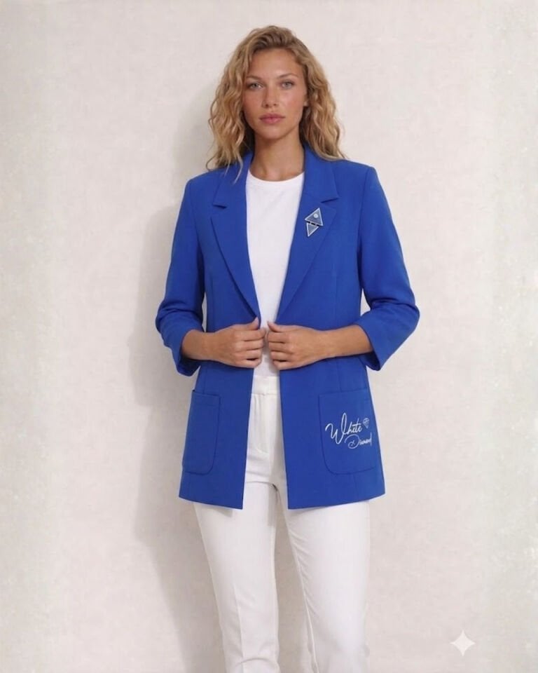 Terra Blazer Ceket - SAKS MAVİ