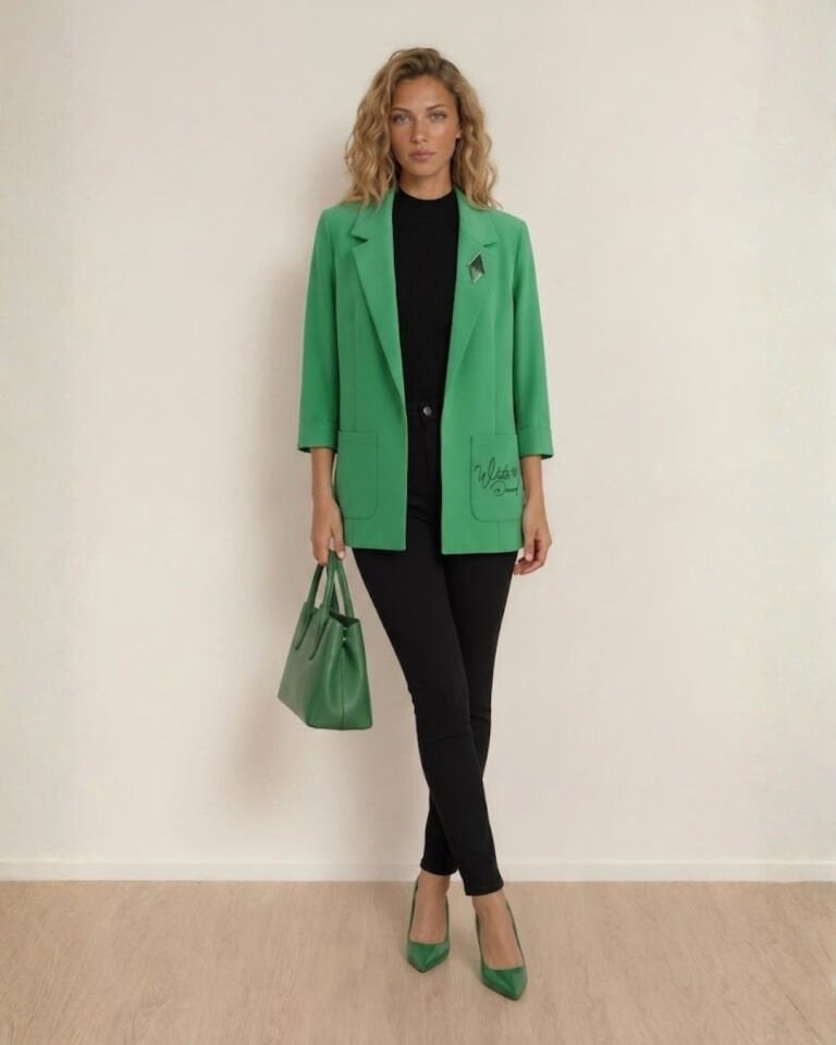 Terra Blazer Ceket - YEŞİL