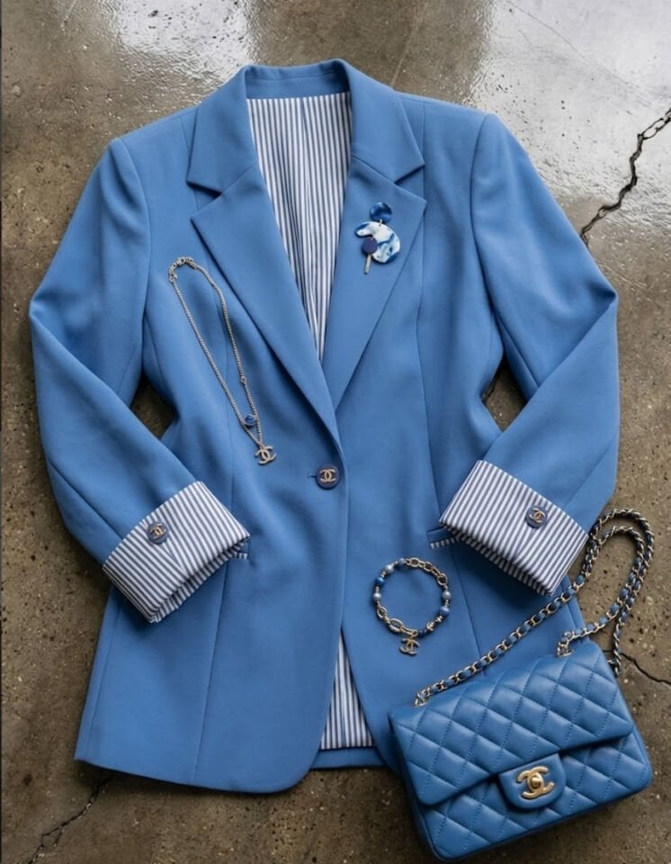 Amara Blazer Ceket - SU MAVİ