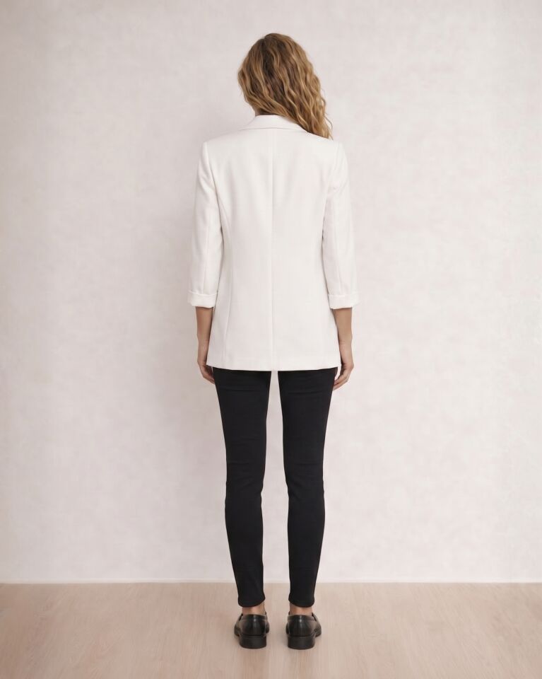 Sofia Yazlık Blazer Ceket - BEYAZ