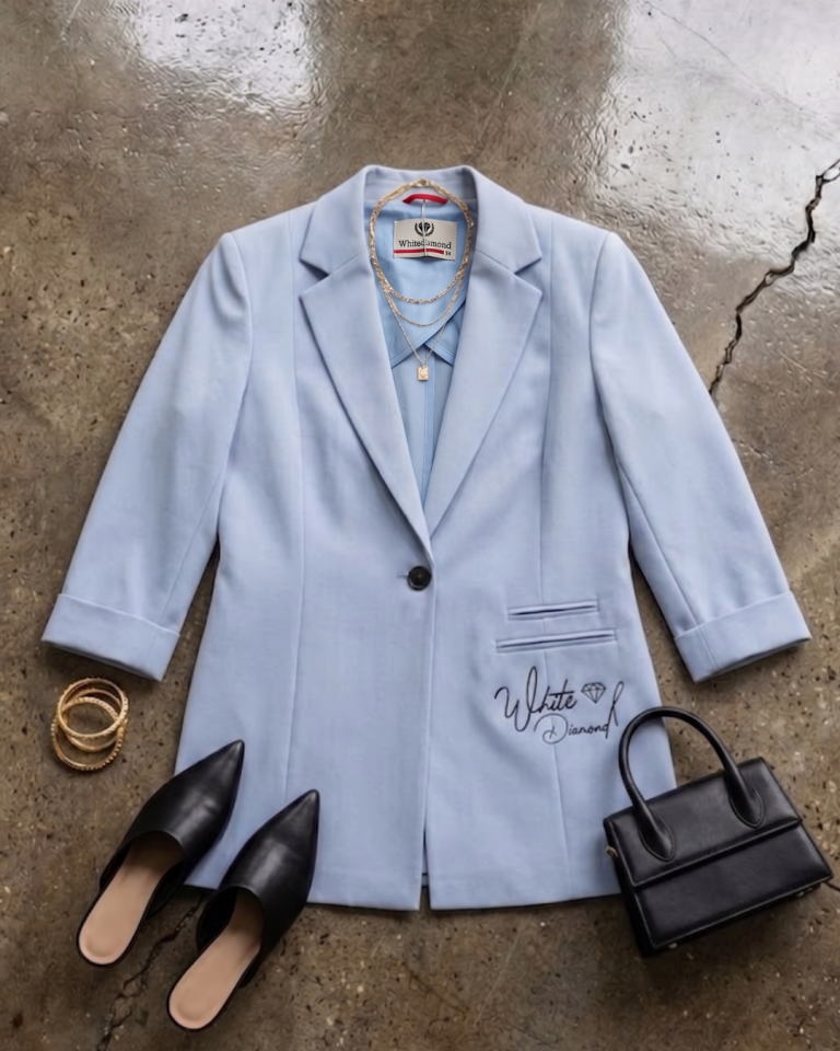 Sofia Yazlık Blazer Ceket - BUZ MAVİ