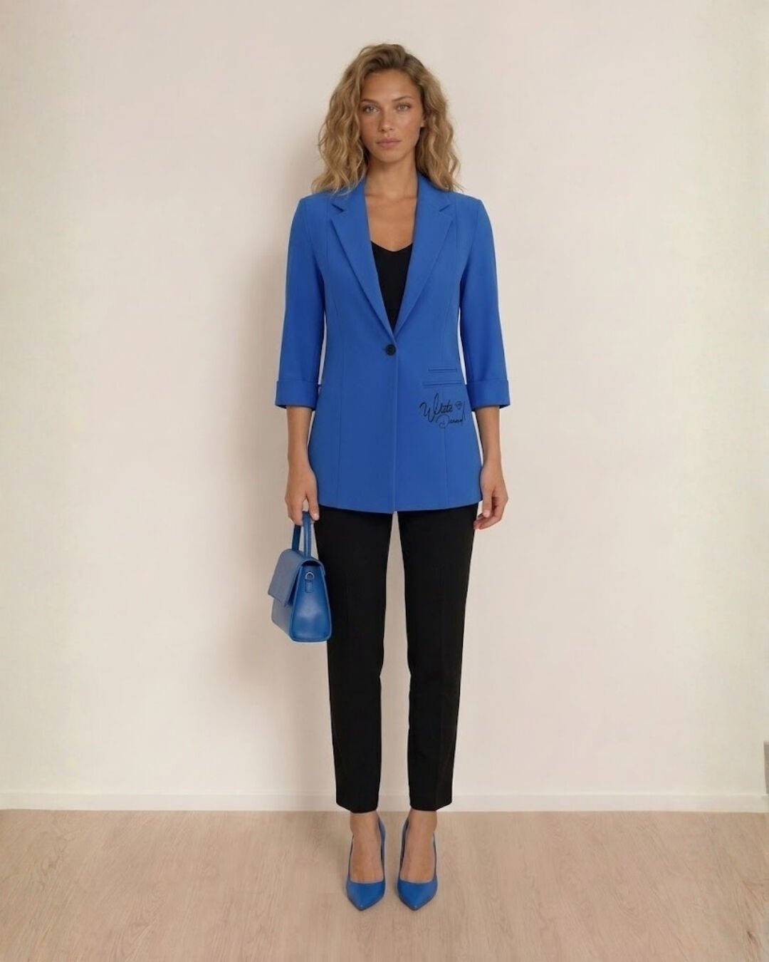 Sofia Yazlık Blazer Ceket - SAKS MAVİ