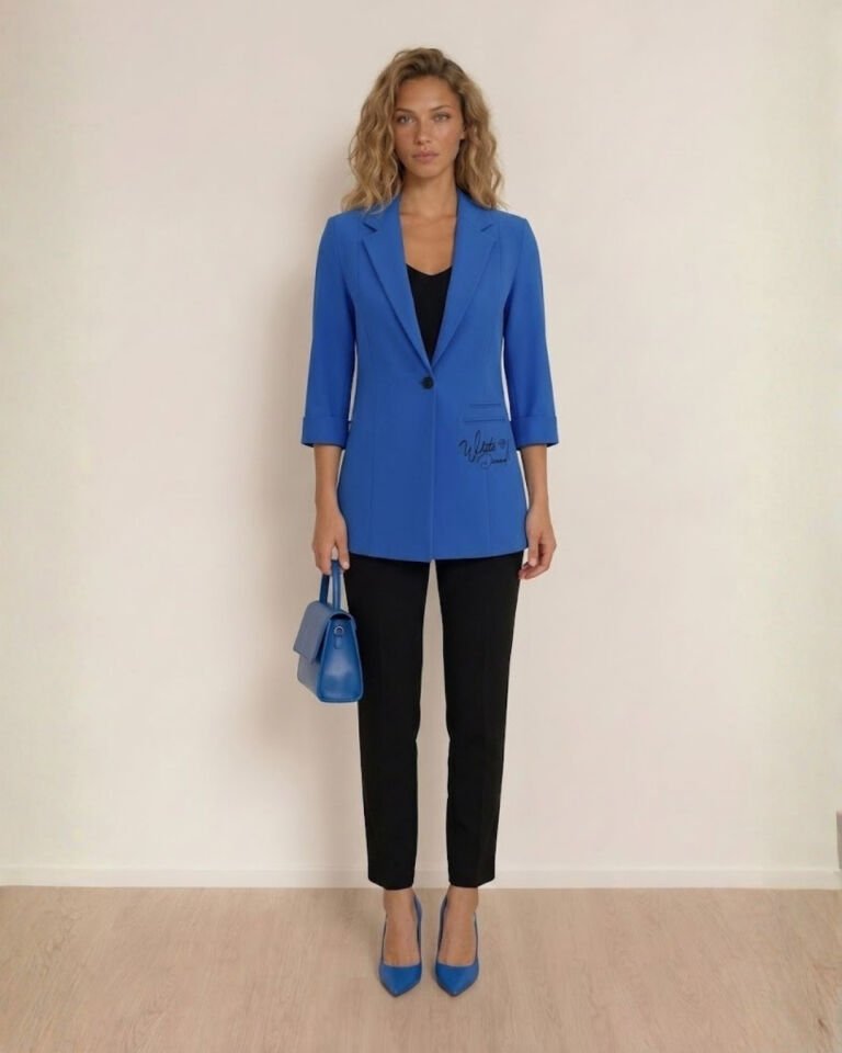 Sofia Yazlık Blazer Ceket - SAKS MAVİ