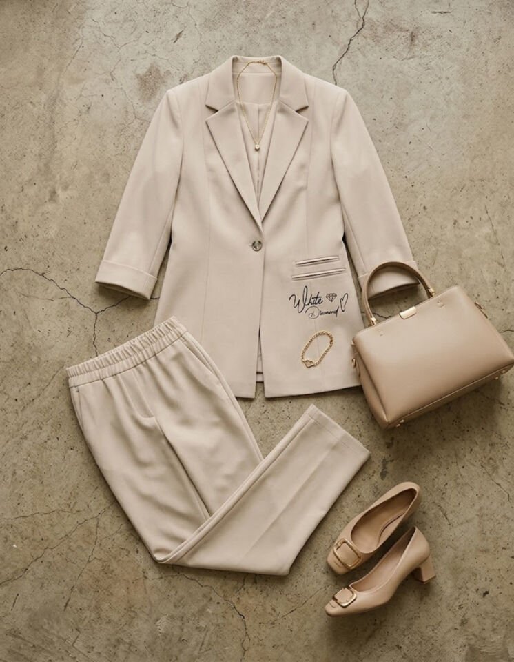 Sofia Yazlık Blazer Ceket & Pantolon Takım - BEJ
