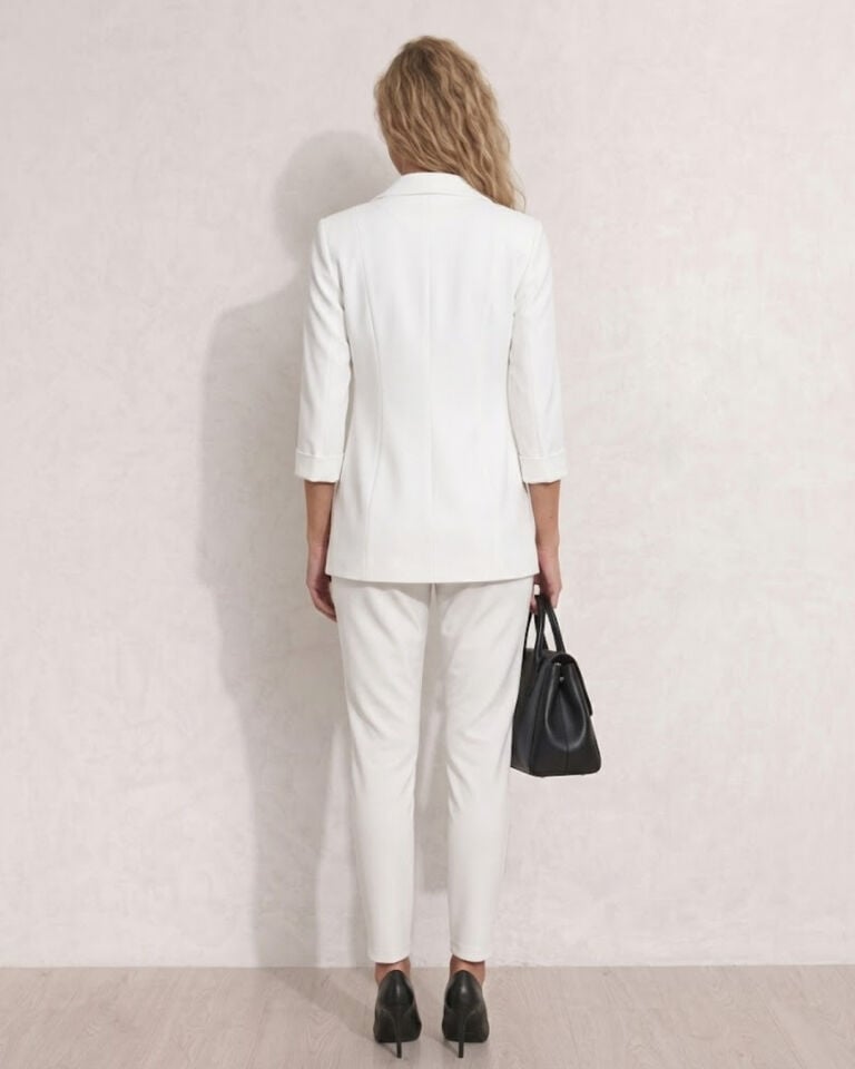 Sofia Yazlık Blazer Ceket & Pantolon Takım - BEYAZ