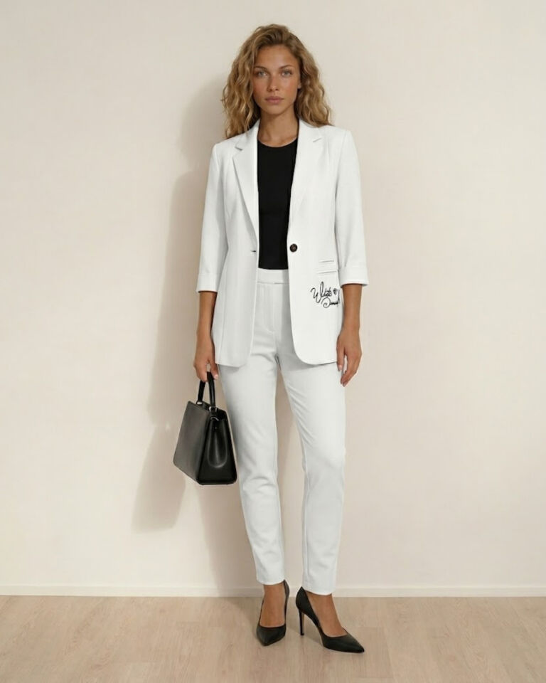 Sofia Yazlık Blazer Ceket & Pantolon Takım - BEYAZ